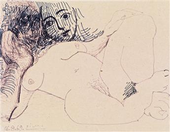 PABLO PICASSO Femme nue couchée.